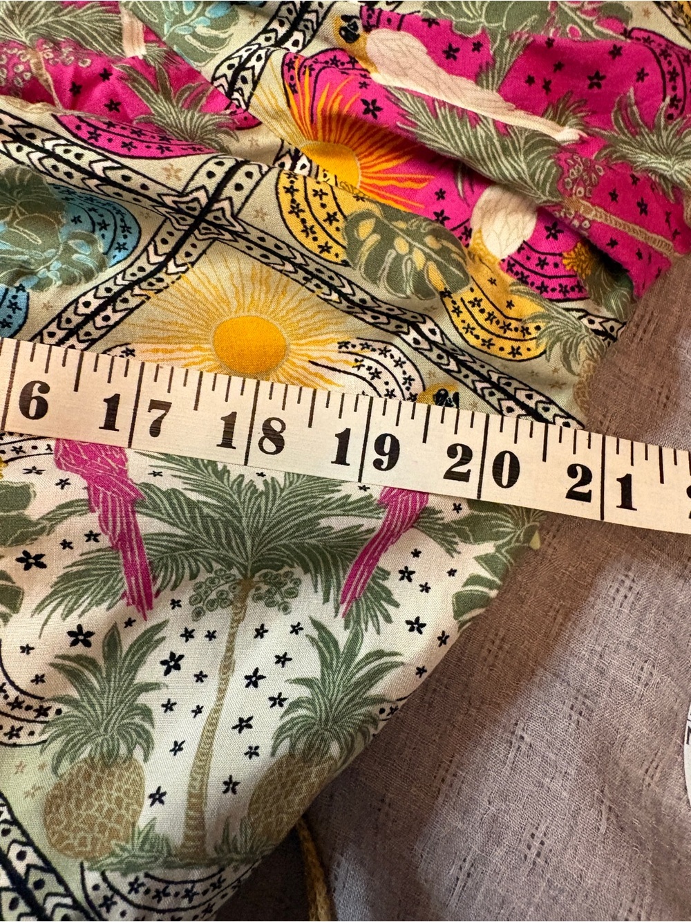 LOFT Raffia Palm Print Midi Dress NO BELT. - Picture 6 of 15